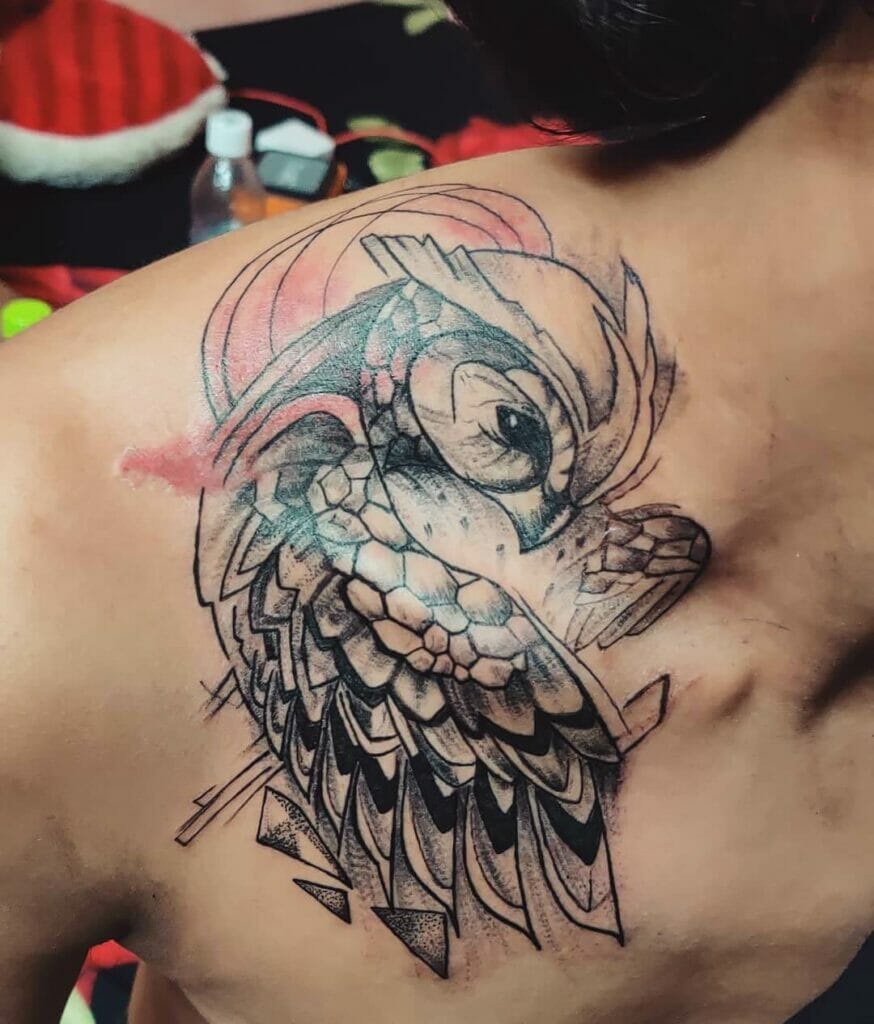 Owl Tattoo For Shoulder