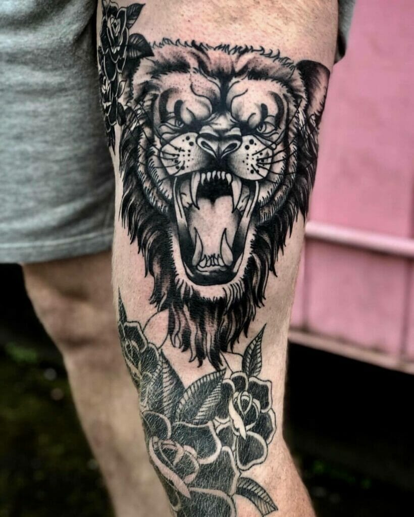 Traditional Lion Tattoo