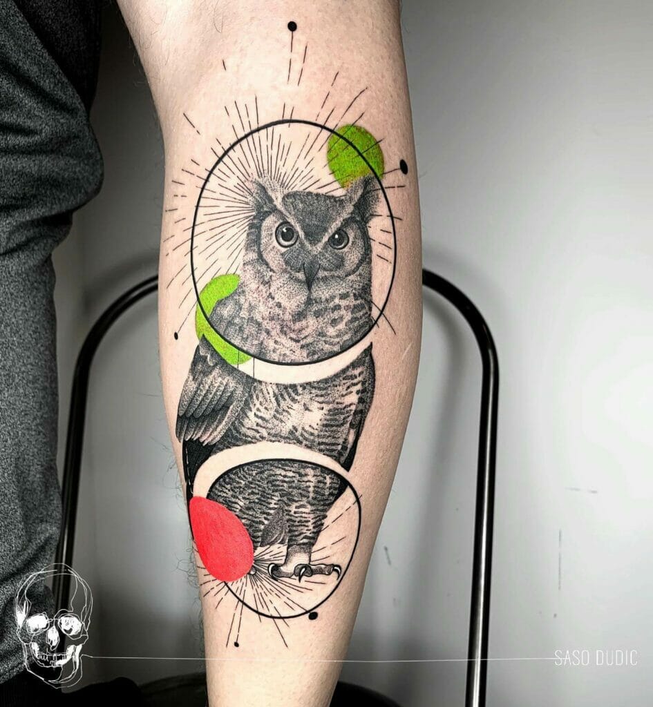 Wisdom Owl Tattoo For Males