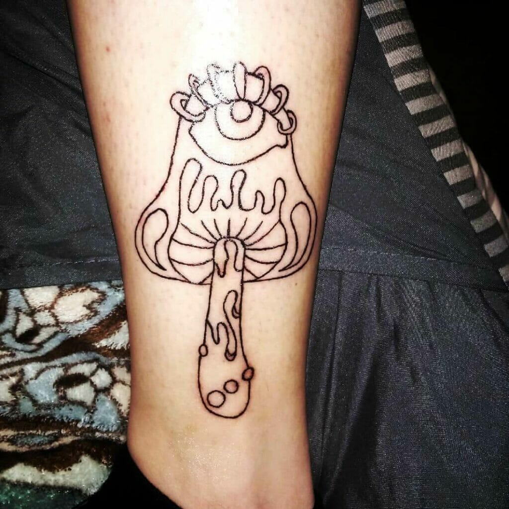 Trippy Mushroom Tattoo