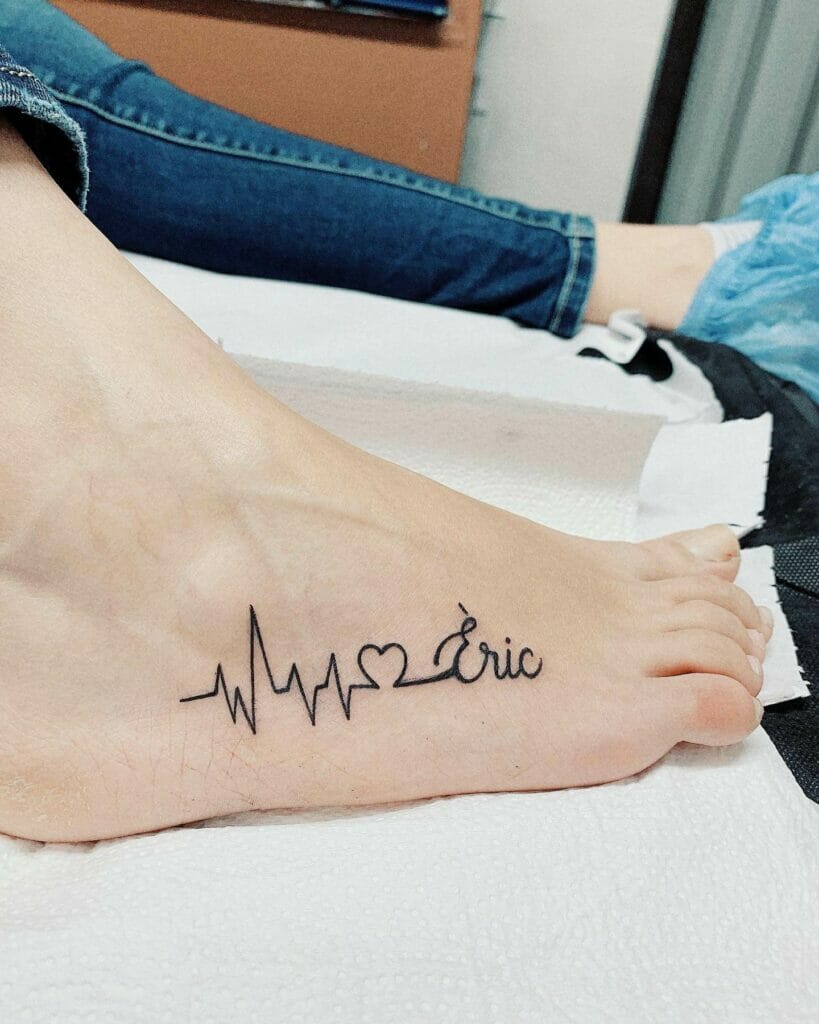 Heartbeat Dedication Tattoo