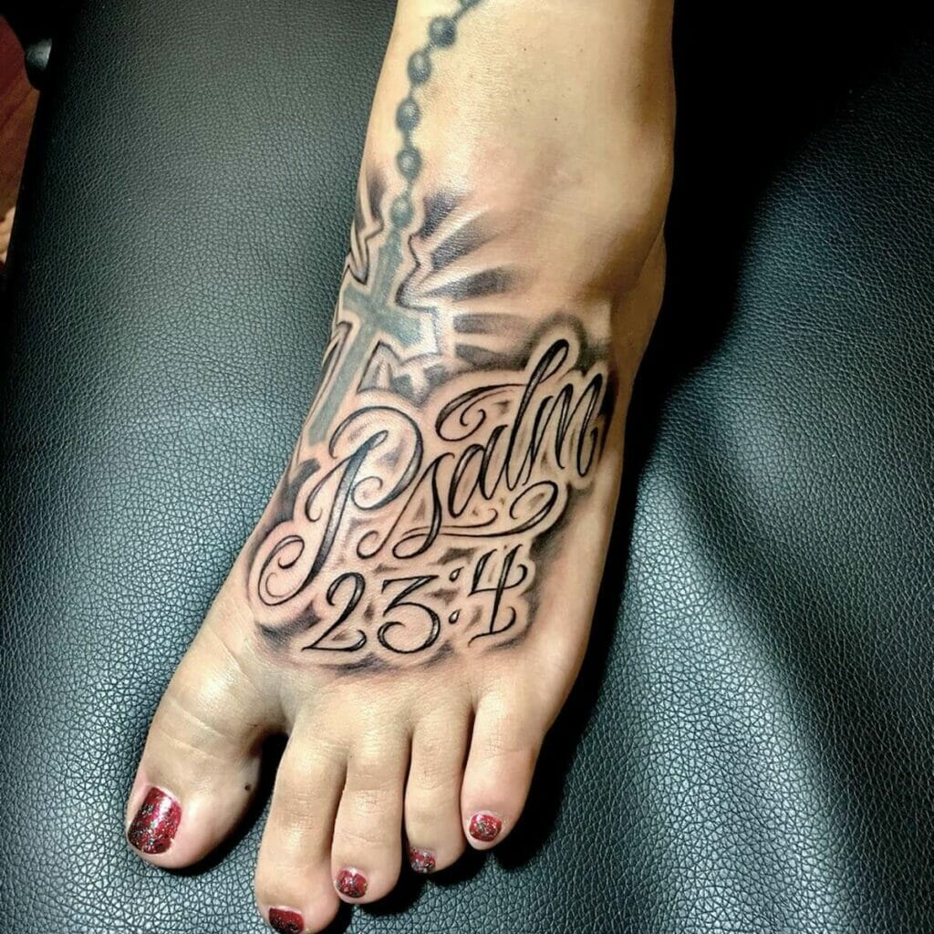Foot Psalm Tattoo