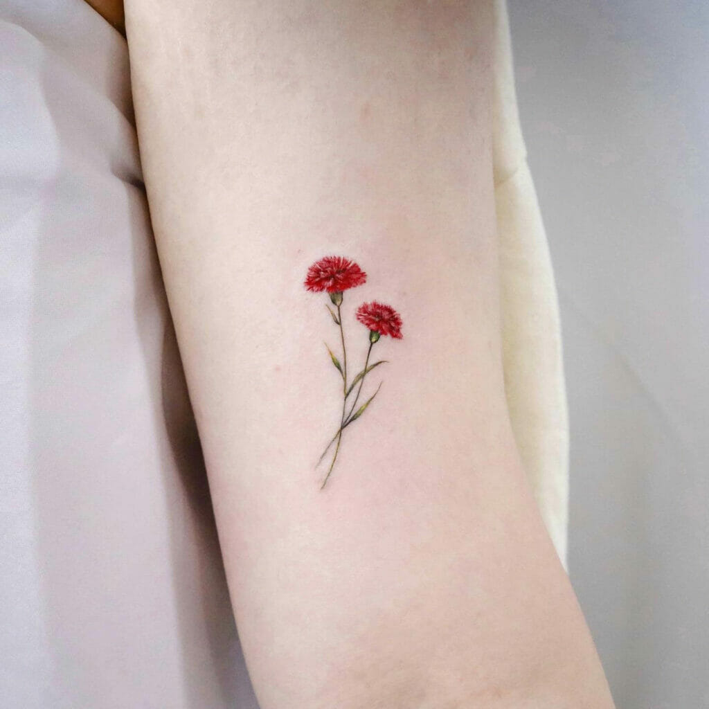 January Birth Flower Tattoo