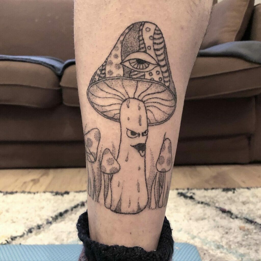 Delicate Mushroom Tattoo Designs