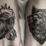 Pig And Rooster Tattoo