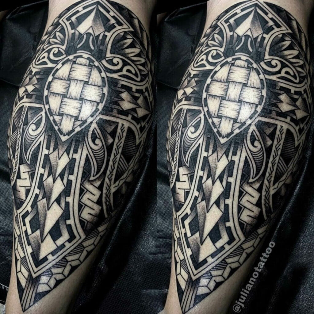 Symbolic Cross Tribal Tattoo