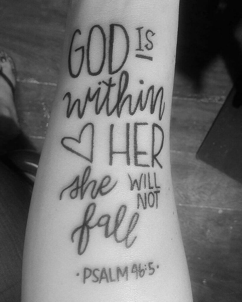 Forearm Psalm 46 5 Tattoo
