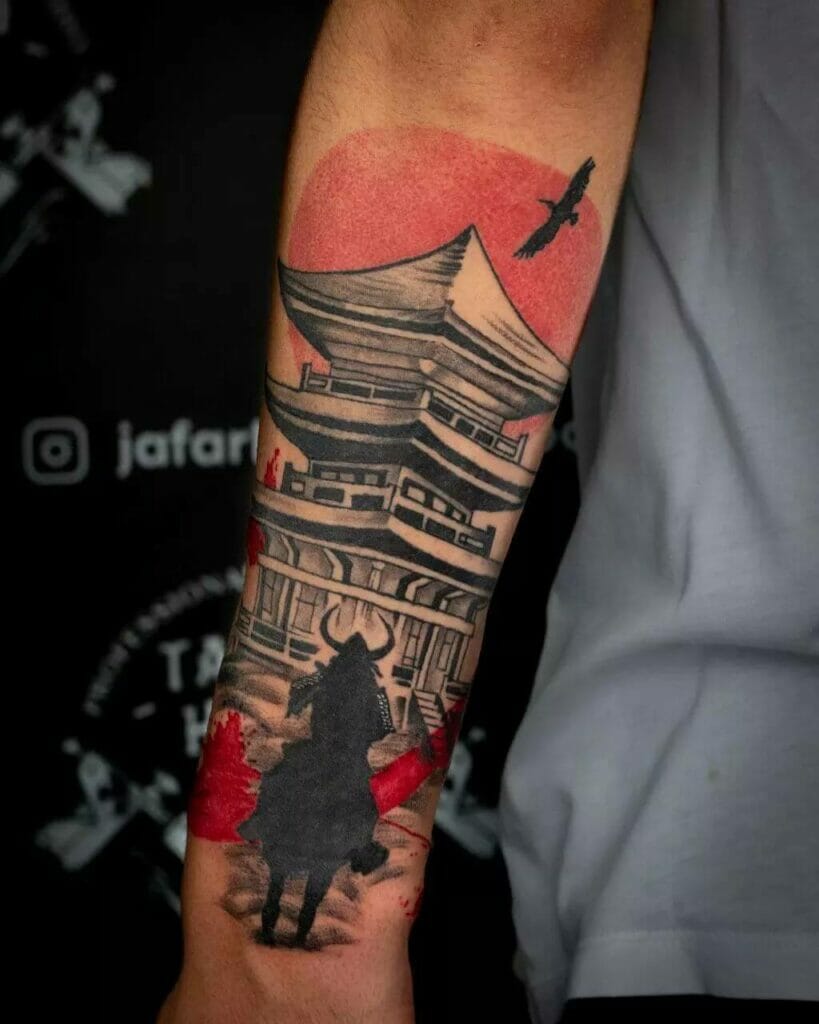 Vibrant Samurai Warrior Tattoo