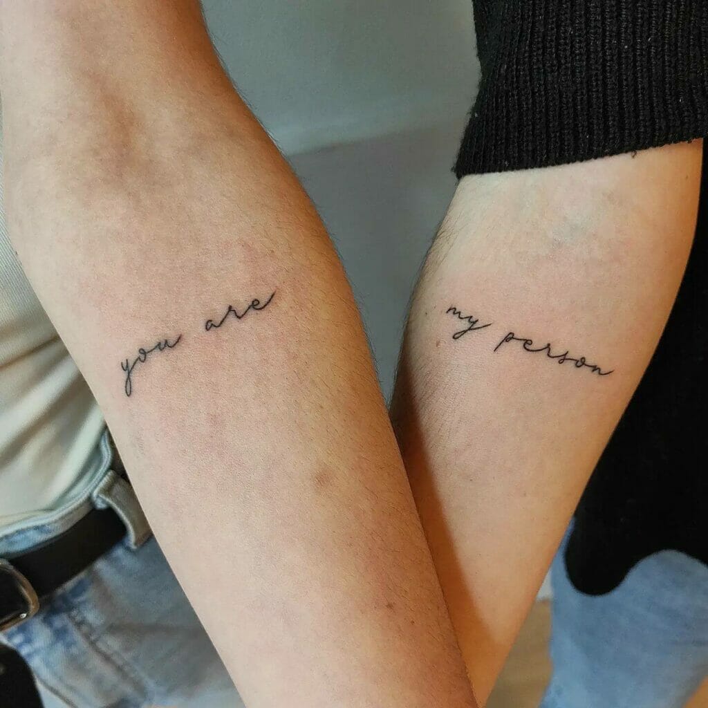 Grey's Anatomy You're My Person Tattoos For Couples