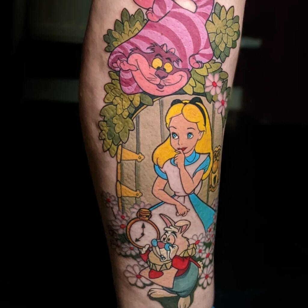 Dark Alice In Wonderland Tattoo