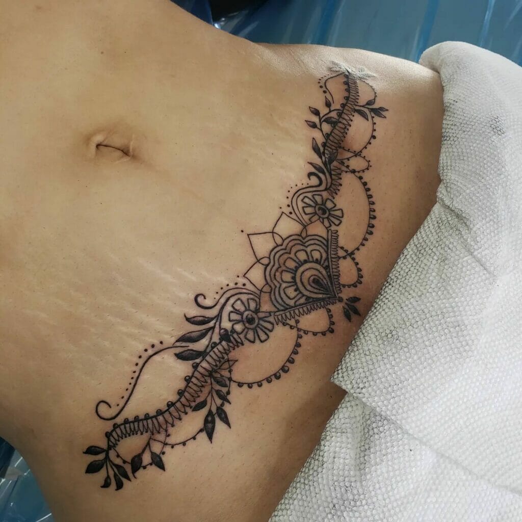 Belly Button Cover Up Tattoo