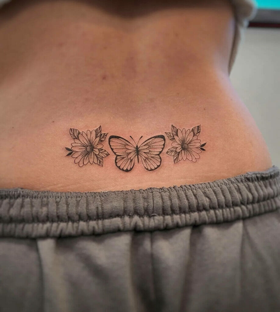 Lower Back Butterfly Tattoo Ideas For Women