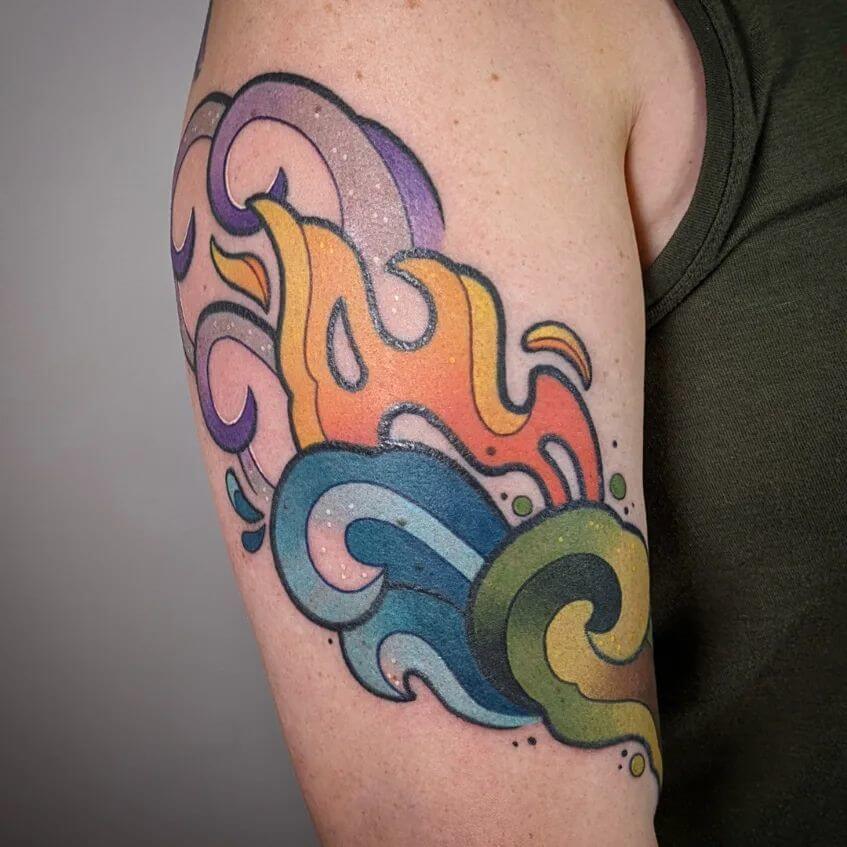 The 4 Elements Tattoo Of Fire Element