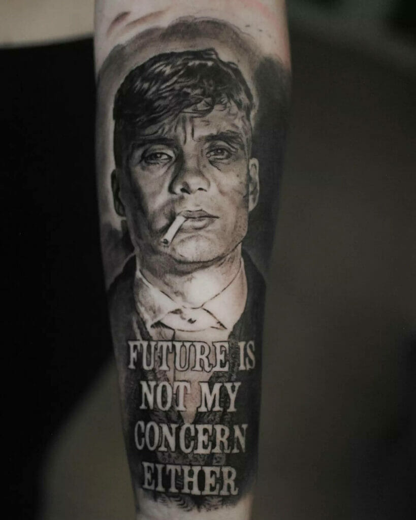 Tommy Shelby Tattoo With Quote