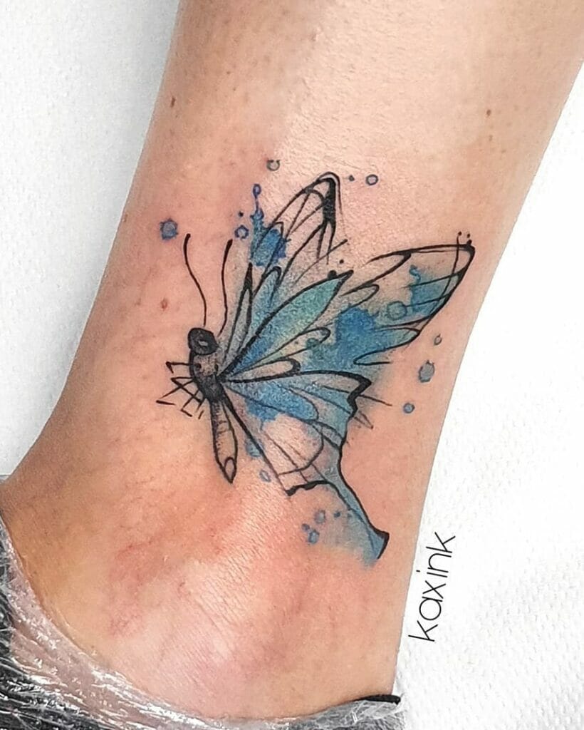Blue Butterfly Tattoos ideas