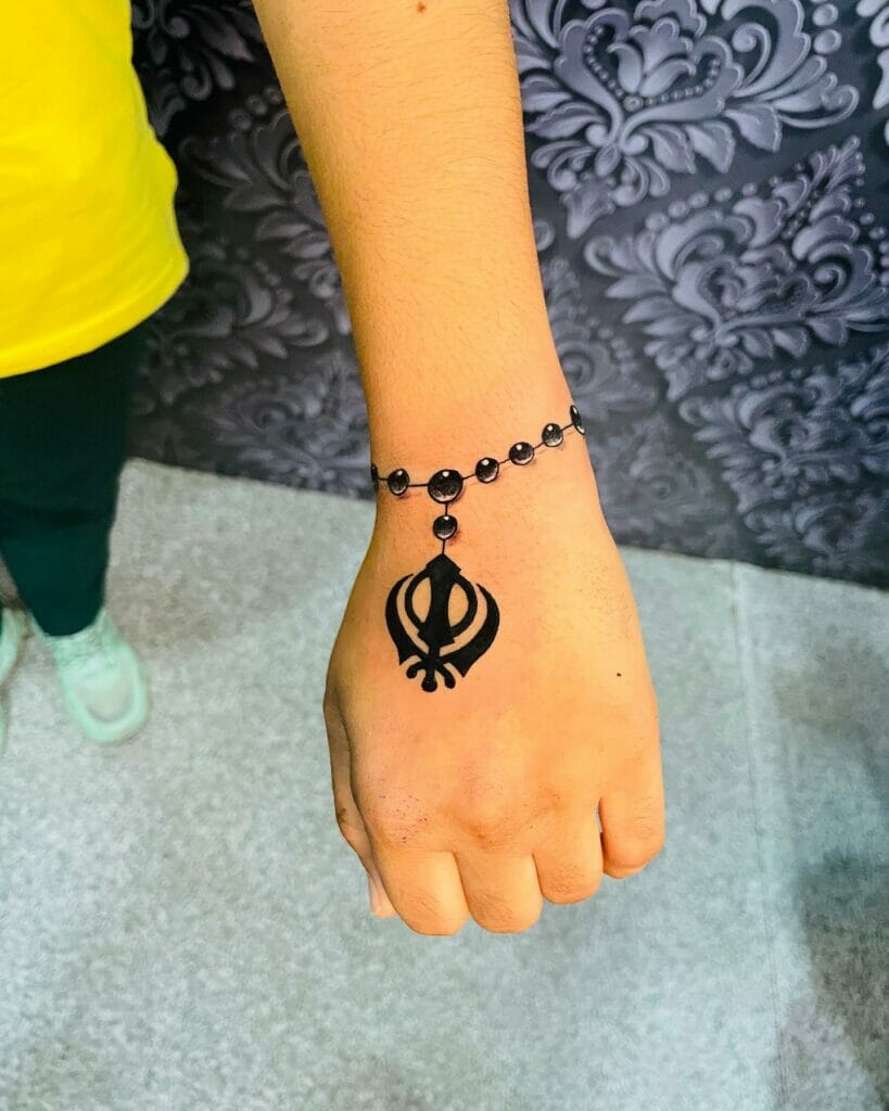 Bracelet Khanda Tattoo On Wrist