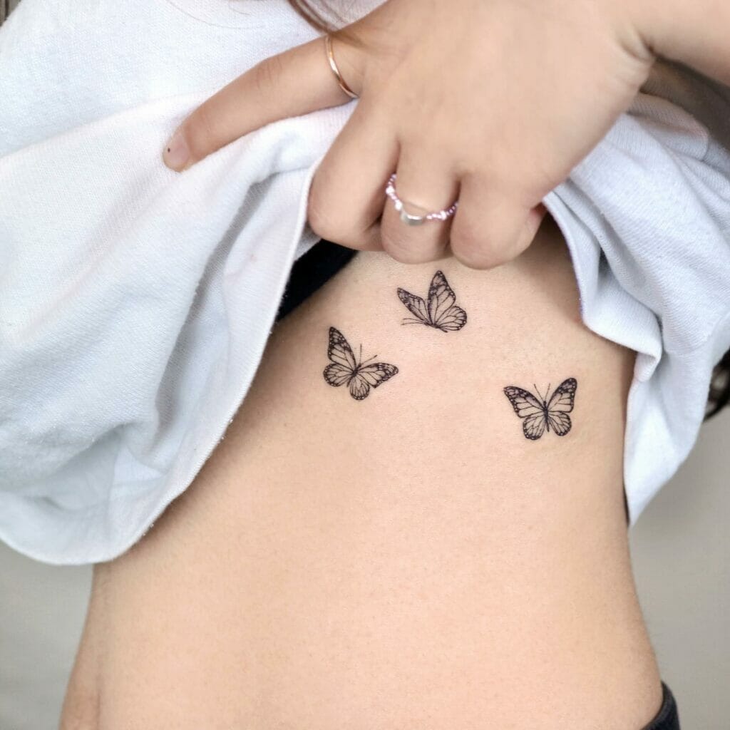 Butterfly Rib Tattoo Design
