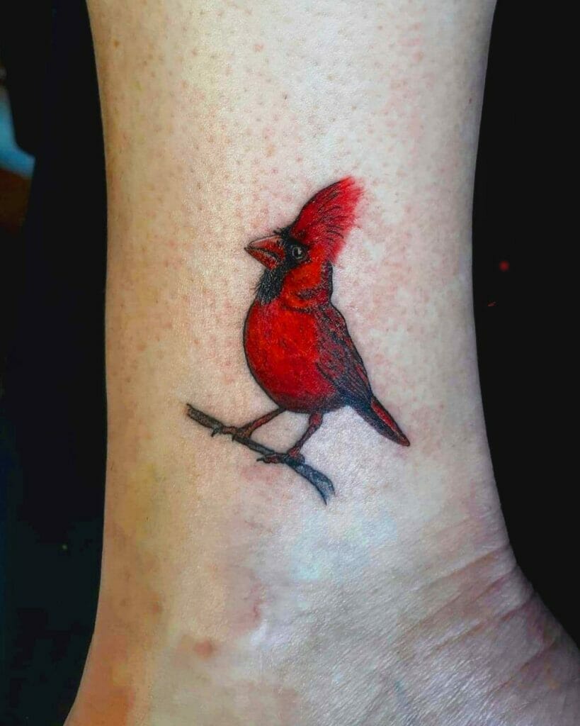 Cardinal Lower Leg Tattoo