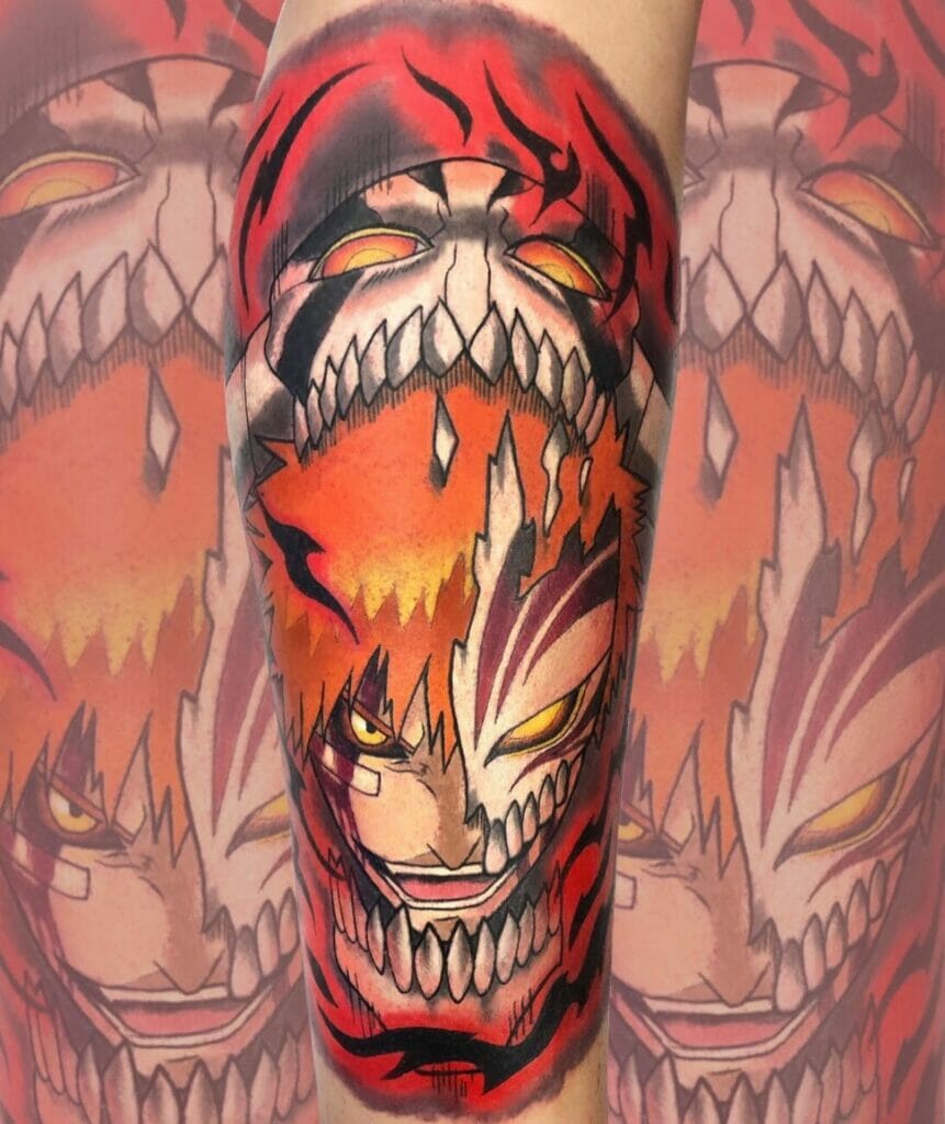 Colored Ichigo Soul Reaper Tattoo