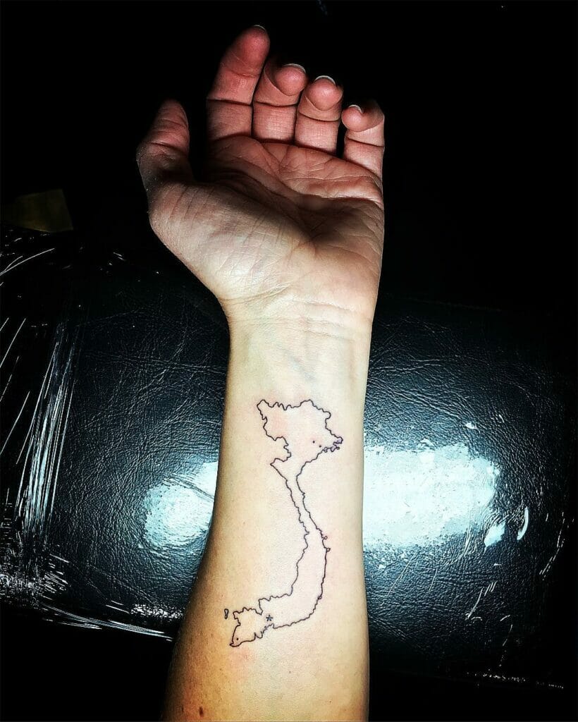 Country Outline Adoption Symbol Tattoo Ideas
