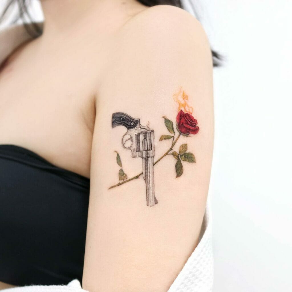 Creative Gun Tattoo Designss