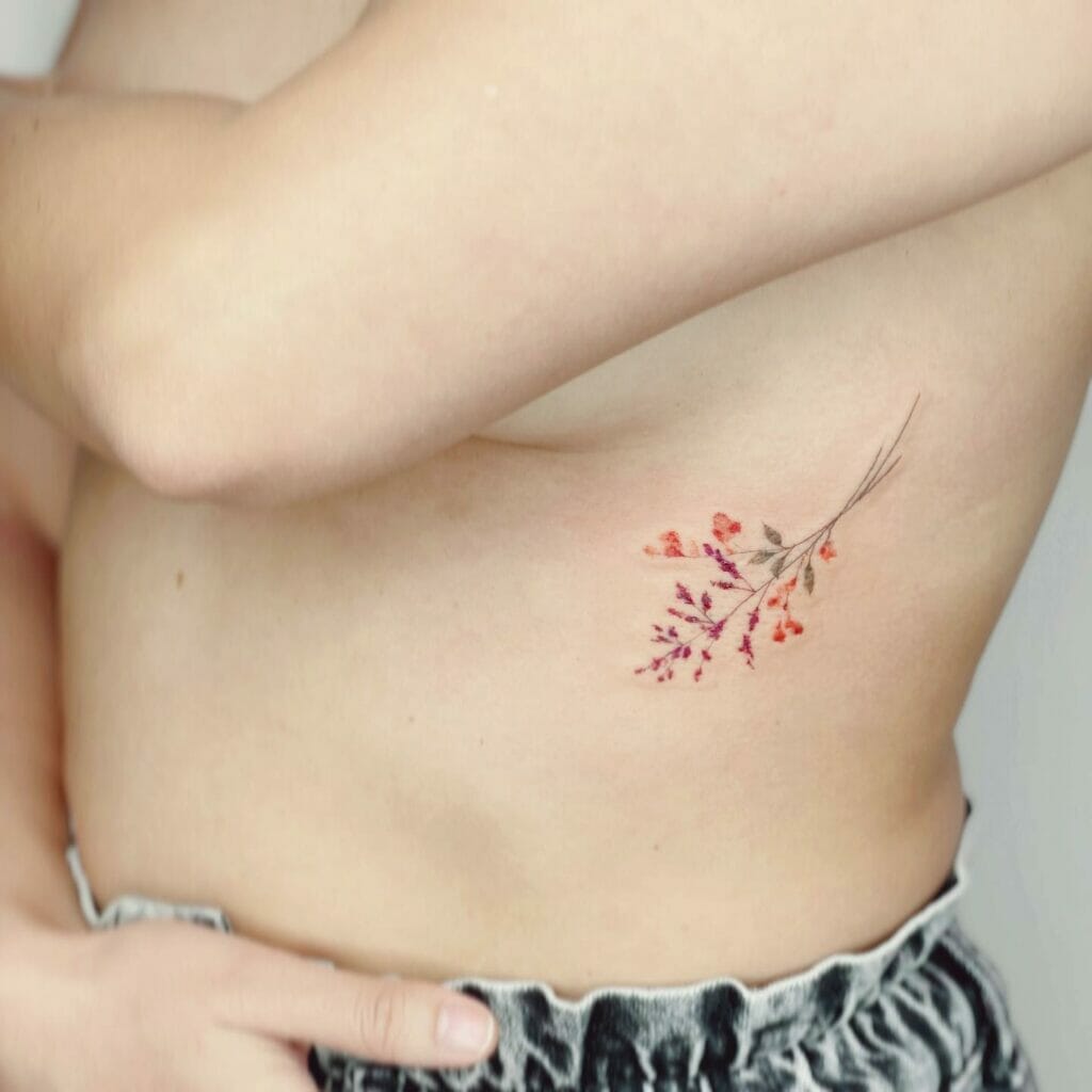 Dazzling And Rich Wildflower Tattoo Design