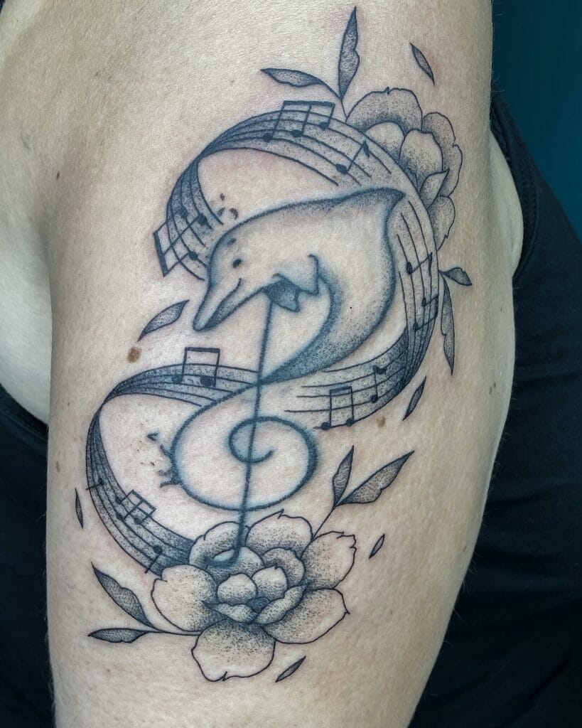 Dolphin Music Tattoo
