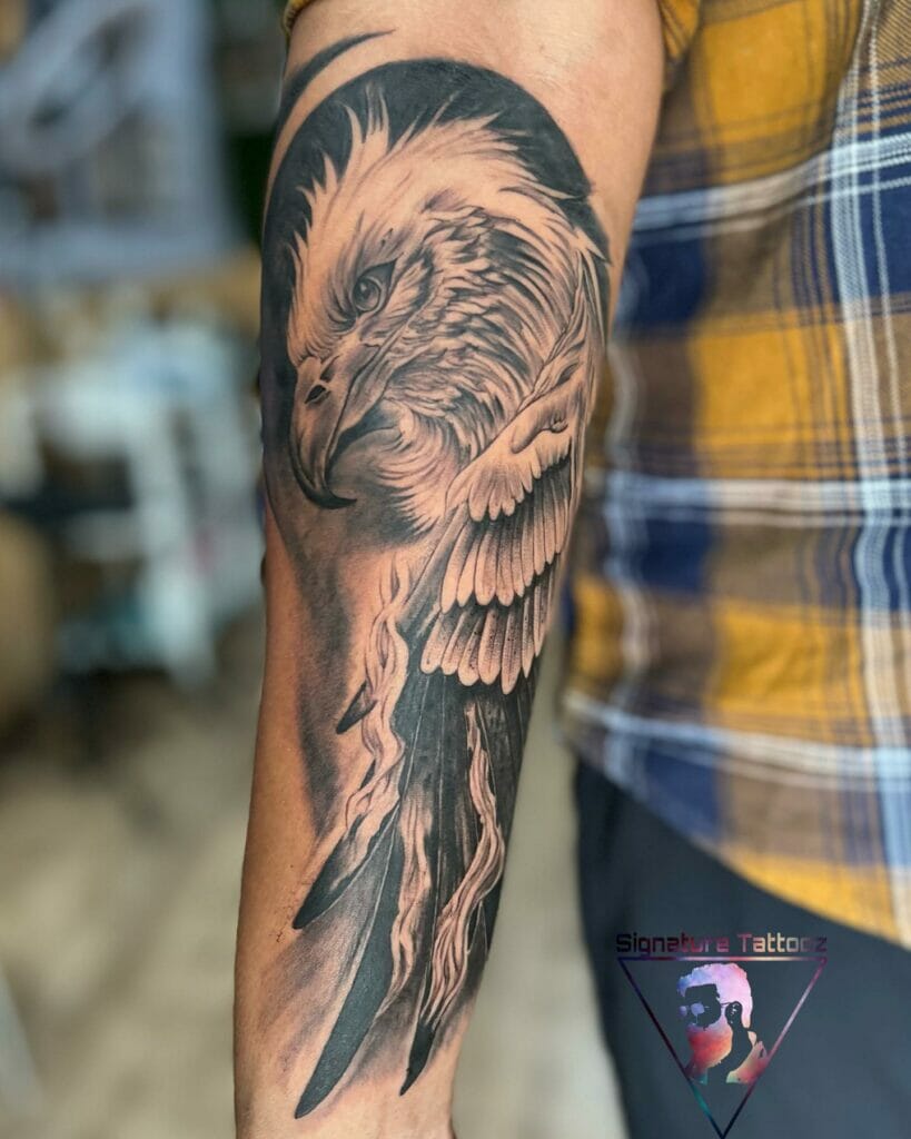 Dramatic Tattoo of Mighty Eagle