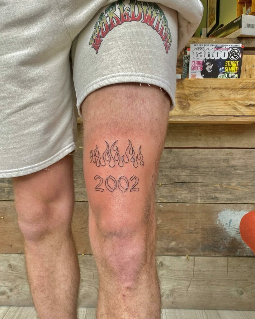 Flames Birth Year 2002 Tattoos
