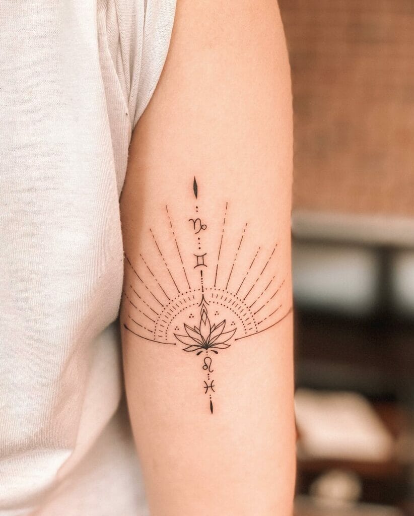Flower Symmetrical Tattoo