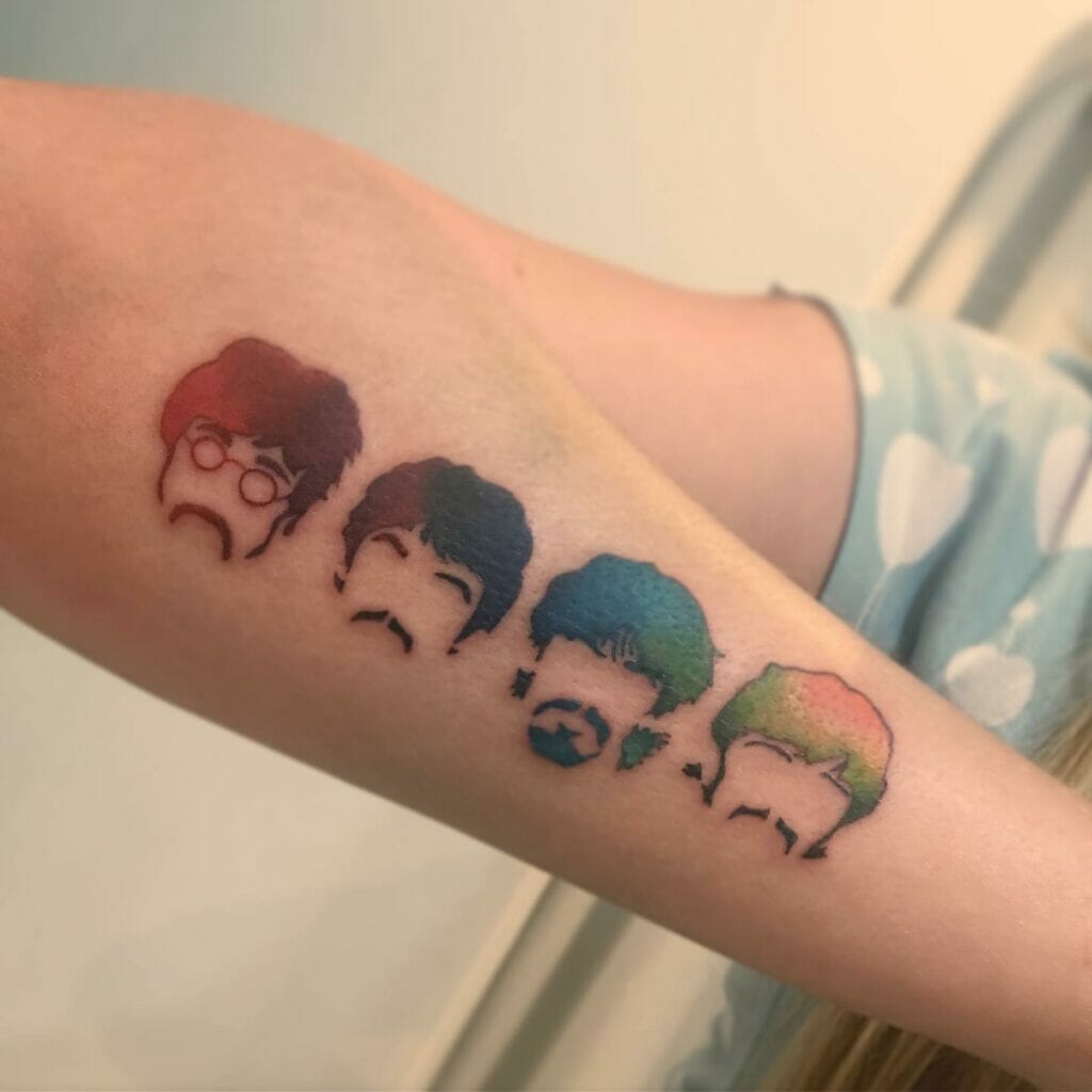 Forearm Beatles Tattoos Ideas