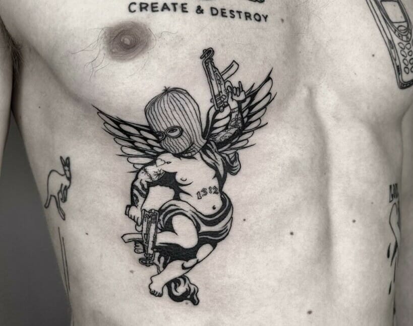 Gangsta Angel Tattoo