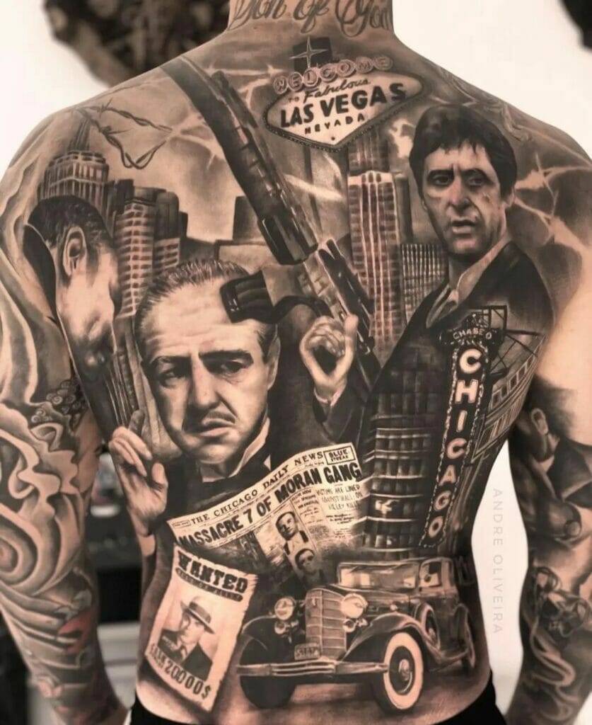 Godfather-Inspired Gangster Tattoo