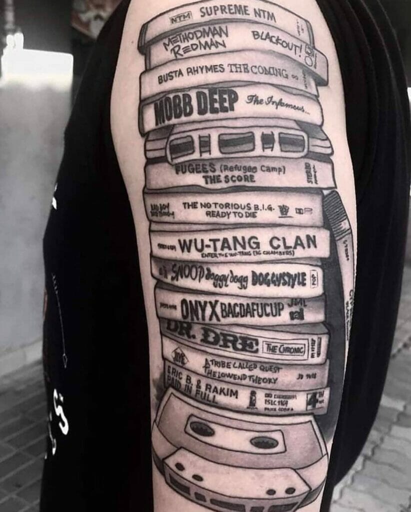 Hip Hop Album Classics Upper Arm Tattoo
