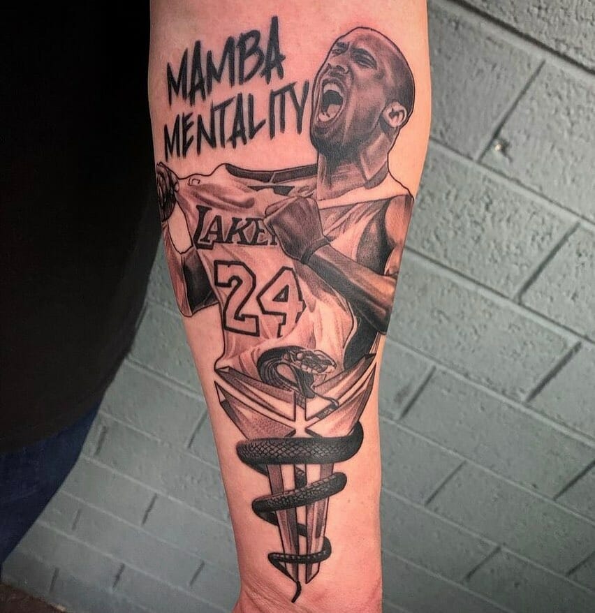 Kobe Bryant Tattoo, Basketball Tribute Tattoos