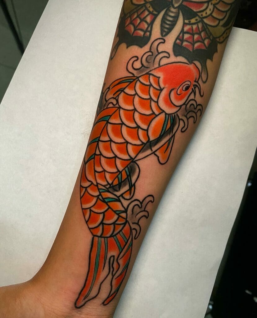 Koi Fish Sleeve Tattoo Design