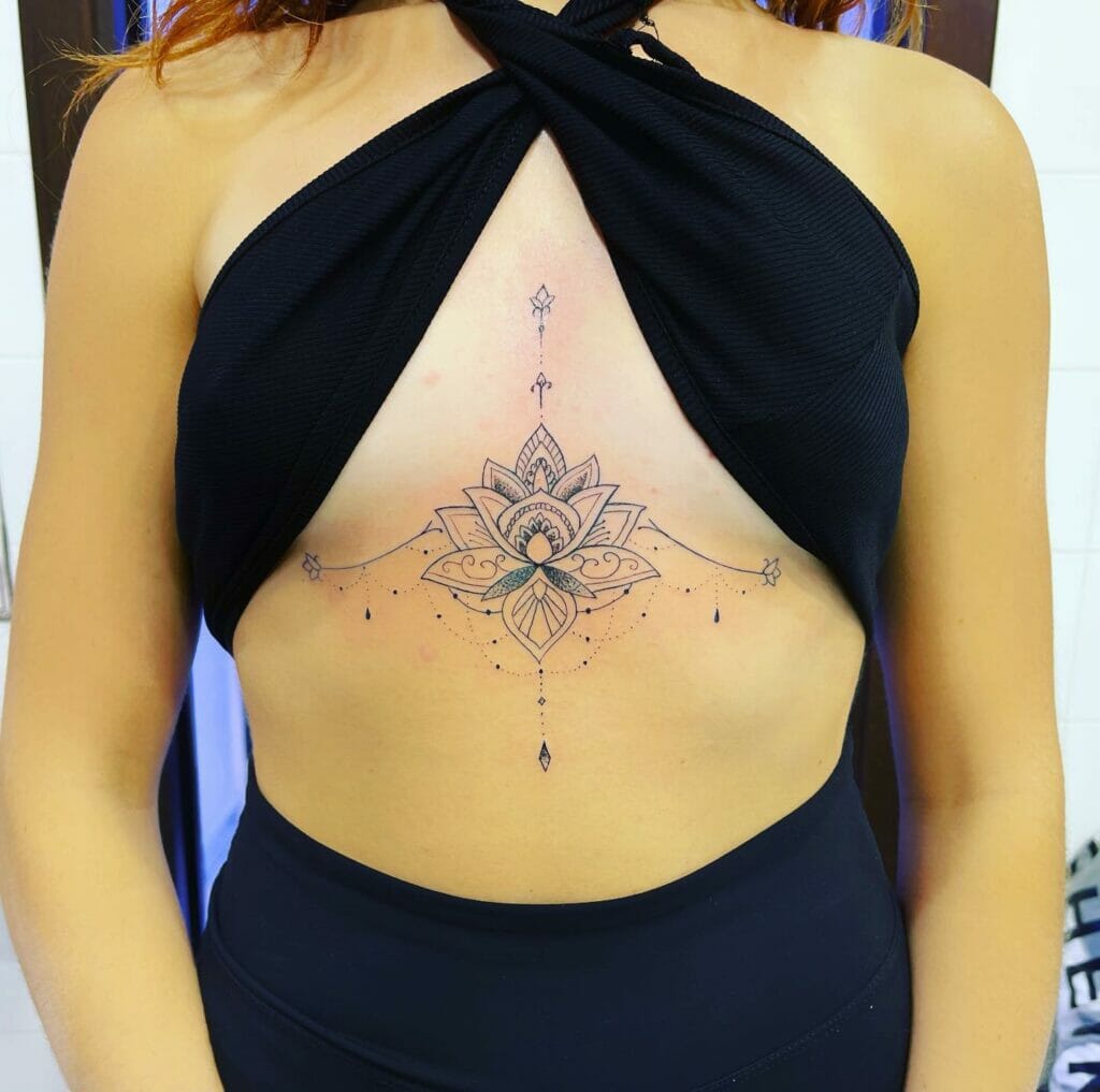 Temporary Under Breast Tattoo