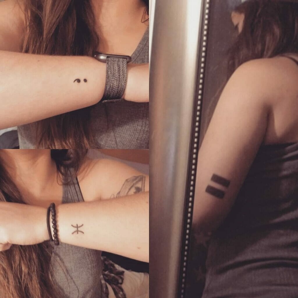 Small Equal Sign Temporary Tattoo Set of 3  Small Tattoos