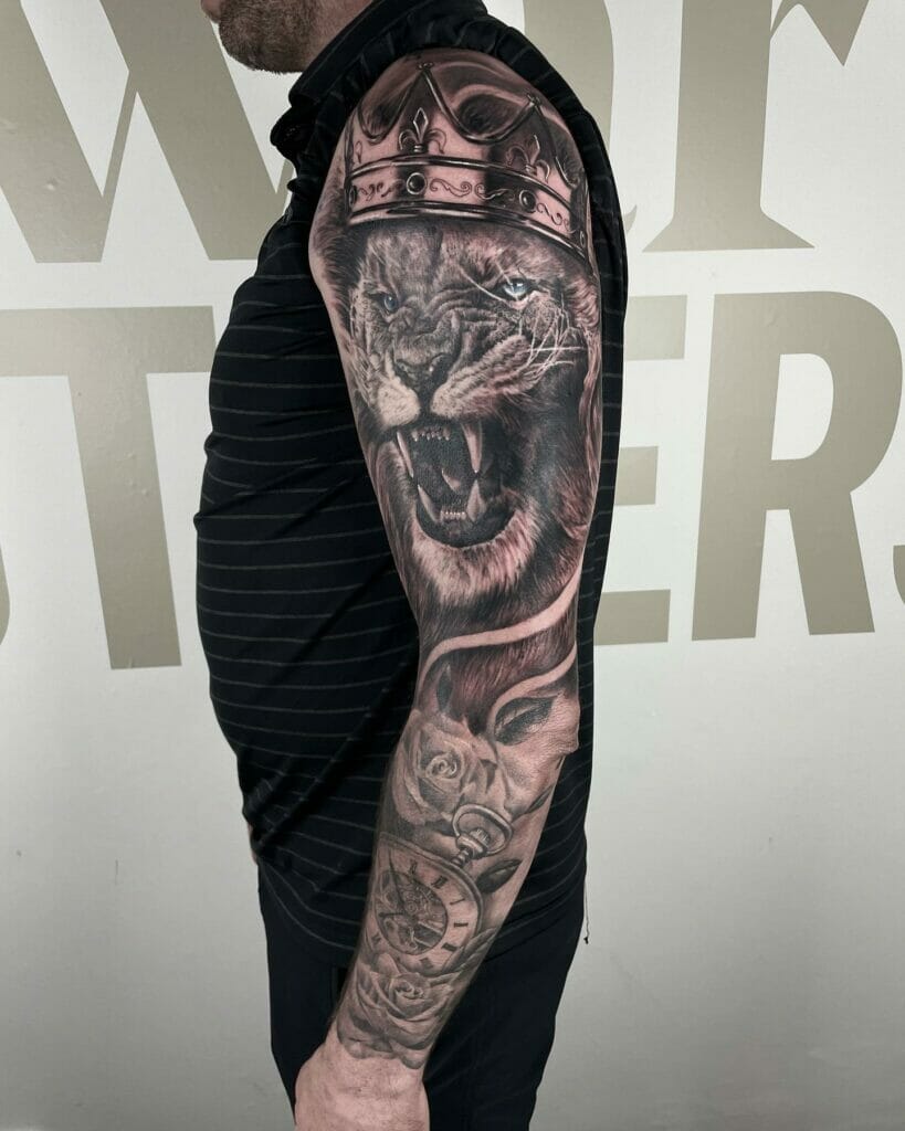 Lion Sleeve Tattoos