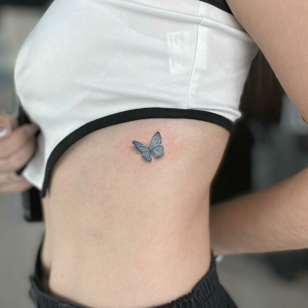 Mini Butterfly Rib Tattoos