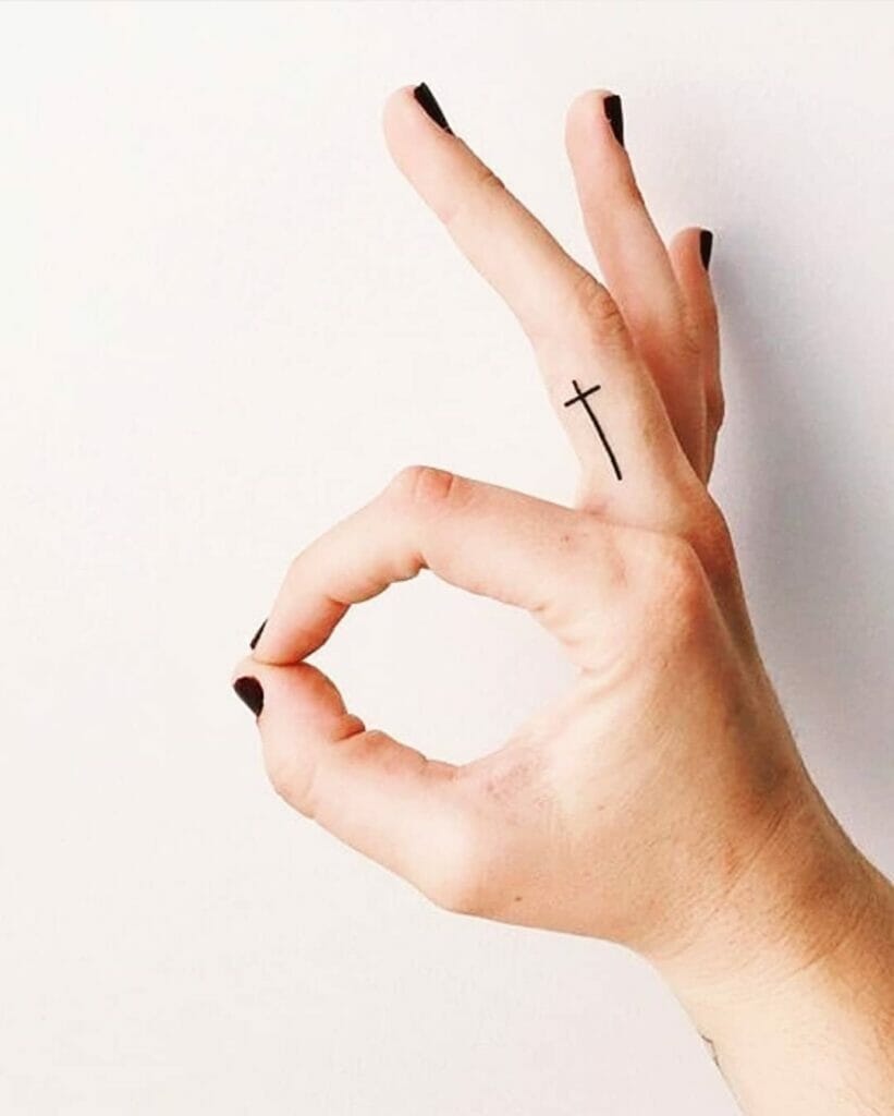 Miniature Cross Tennessee Tattoo Art