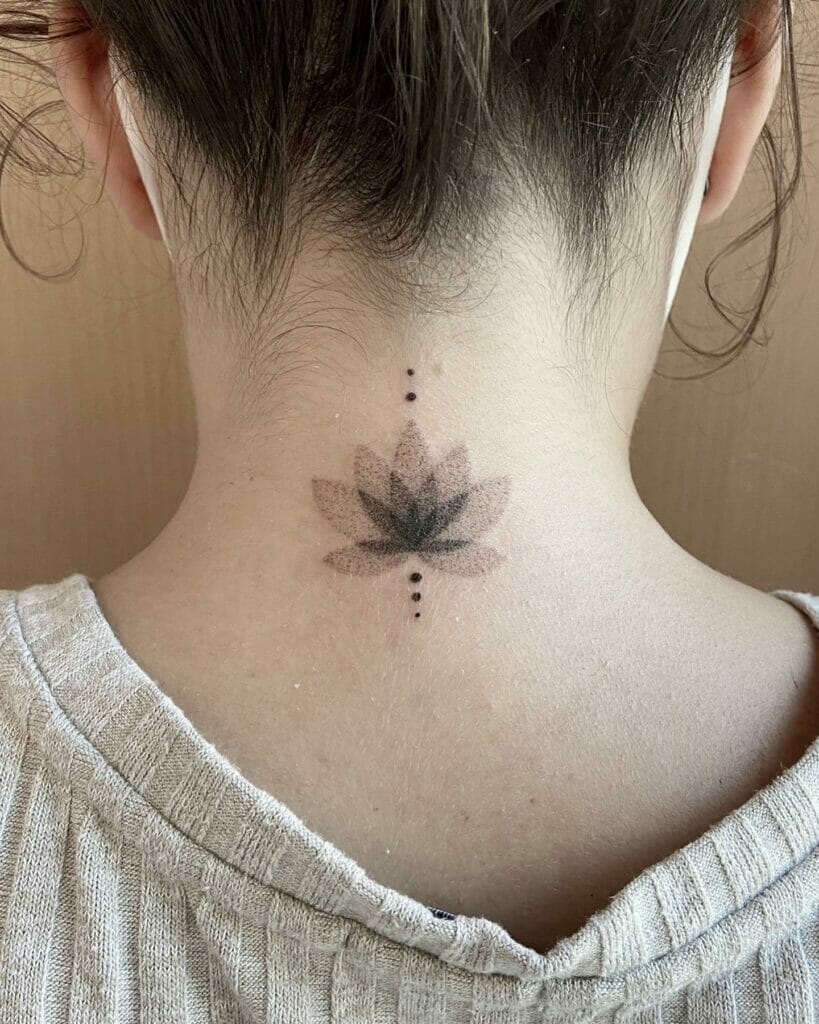 Minimalist Lotus Flower Tattoo