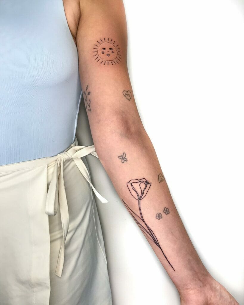  Minimalistic Arm Lift Scars Cover Up Tattoo Design