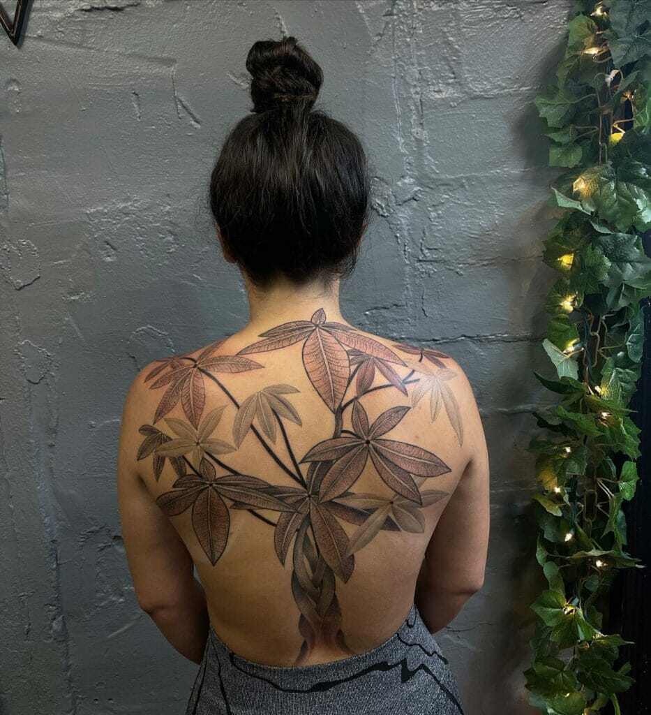 Money Tree Back Tattoo