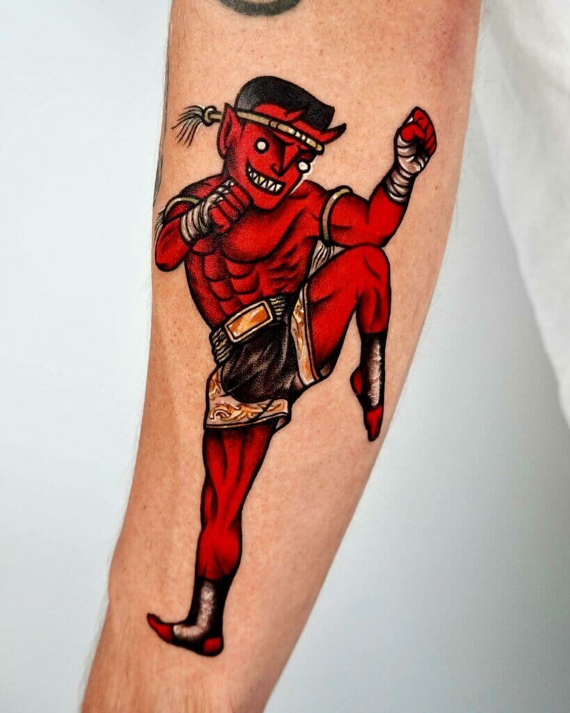 Muay Thai Devil Tattoo