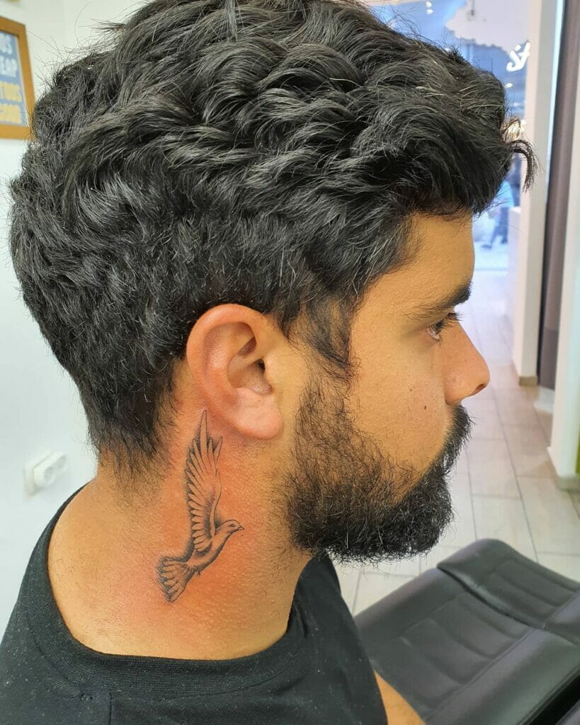 Neck Pigeon Tattoo
