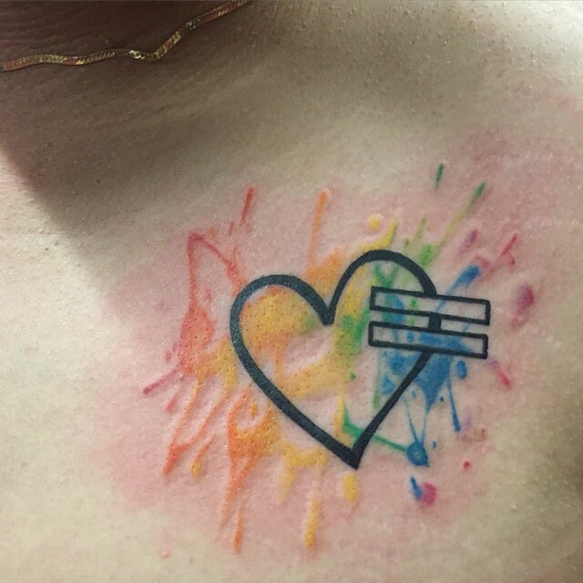 Pride Love Equal Sign Tattoo Design