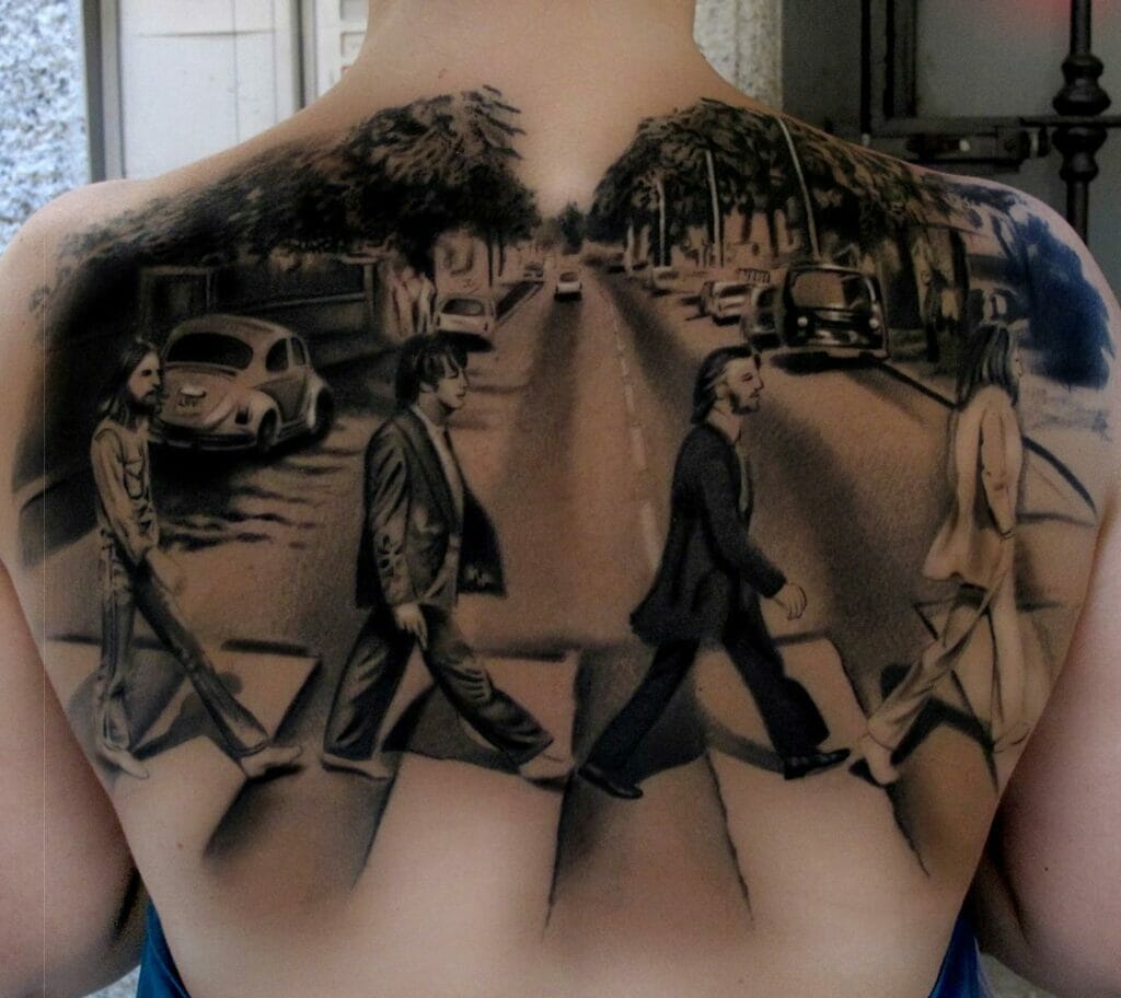 Realistic Beatles Tattoos Ideas
