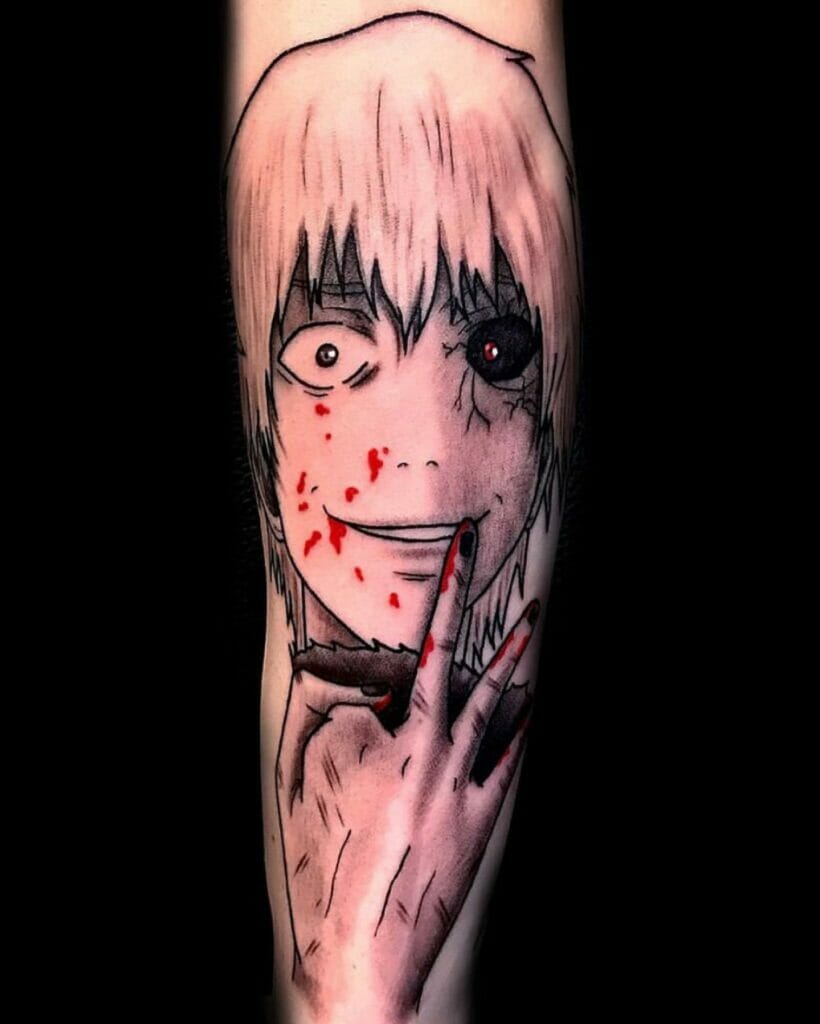 Realistic Kaneki Tokyo Ghoul Tattoo