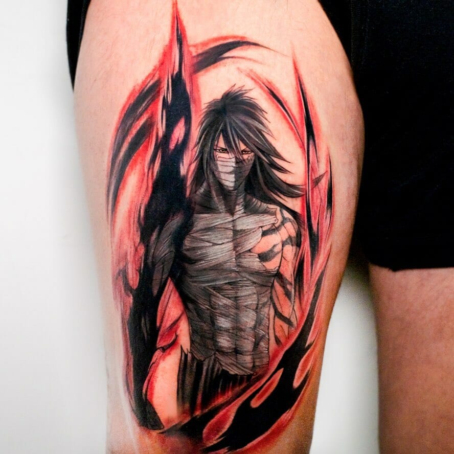 Red And Black Ichigo Tattoo